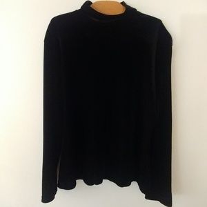 Black Velvet Mock Turtleneck